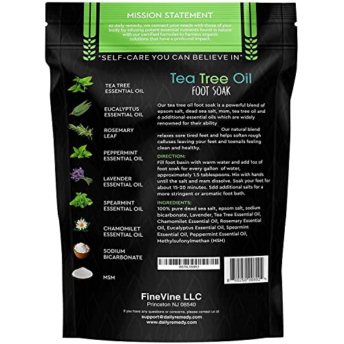 Tea Tree Oil Foot Soak for Athletes Foot, Toenail Fungus, Odor an – DailyRemedyStore